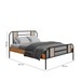 Cama de Casal Sevilha Preto/Canela Rústico/Off White - Art Panta