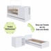 Berço Bebê Multifuncional 3 Gavetas com Cama Auxiliar Branco - Completa Móveis