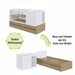 Berço Cama Bebê Multifuncional 3 Gavetas Aveiro Oak/Branco - Completa Móveis
