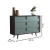 Cômoda Tulipa 6 Gavetas Grafite/Grey - Deibe Móveis