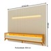 Rack com Painel para TV Até 85 Polegadas Nobre 3 Gavetas Ripado com Led 100% Mdf Off White - Gelius