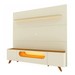 Rack com Painel para TV Até 85 Polegadas Royal Nobre 2 Portas com Led 100% Mdf Off White/Naturale - Gelius