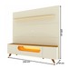 Rack com Painel para TV Até 85 Polegadas Royal Nobre 2 Portas com Led 100% Mdf Off White/Naturale - Gelius