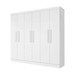 Guarda-Roupa Casal Malibu 6 Portas 4 Gavetas Branco - J&a Móveis