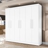 Guarda-Roupa Casal Malibu 6 Portas 4 Gavetas Branco - J&a Móveis