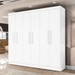 Guarda-Roupa Casal Malibu 6 Portas 4 Gavetas Branco - J&a Móveis