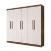 Guarda-Roupa Casal Malibu 6 Portas 4 Gavetas Jequitibá/Off White - J&a Móveis