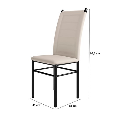 Cadeiras Kit 2 Cadeiras Tokio Preto/Off White - Art Panta