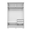 Guarda-Roupa Solteiro Ipanema 2 Portas 2 Gavetas Branco - J&a Móveis