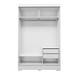 Guarda-Roupa Solteiro Ipanema 2 Portas 2 Gavetas Branco - J&a Móveis
