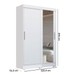 Guarda-Roupa Solteiro Ipanema 2 Portas 2 Gavetas Branco - J&a Móveis
