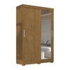 Guarda-Roupa Solteiro Ipanema 2 Portas 2 Gavetas Flex Nature/Cinza - J&a Móveis