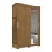 Guarda-Roupa Solteiro Ipanema 2 Portas 2 Gavetas Flex Nature/Cinza - J&a Móveis