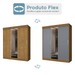 Guarda-Roupa Casal Paris 3 Portas 2 Gavetas com Espelho Flex Nature/Cinza - J&a Móveis