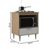 Armário de Cozinha para Cooktop e Micro-Ondas Pérola 1 Gaveta Nogal/Branco - Deibe Móveis