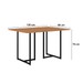 Mesa de Madeira Mila 120 Cm Preto/Canelato Rústico - Art Panta