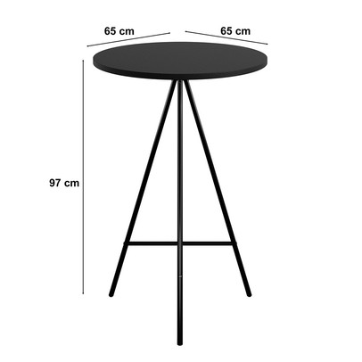 Mesa Bistrô com 2 Banquetas Milão Preto - Art Panta