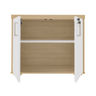 Escritório Completo Juiz 2 Portas 1 Prateleira Carvalho/Branco - Pnr Móveis