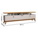 Rack para TV Até 40 Polegadas 3 Portas Absolut Off White/Nature - J&a Móveis