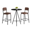 Mesa Bistrô com 2 Banquetas Milão Preto/Marrom - Art Panta