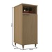 Balcão de Cozinha 36 Cm 1 Porta 1 Prateleira 1195 Nogal/Dourado - Deibe Móveis