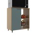 Balcão de Cozinha 1194 1 Porta 2 Prateleiras Nogal/Grey - Deibe Móveis