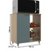 Balcão de Cozinha 1194 1 Porta 2 Prateleiras Nogal/Grey - Deibe Móveis