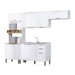 Cozinha Completa Olivia 10 Portas 2 Gavetas Branco Neve - Mx Móveis