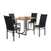 Mesa de Jantar 4 Lugares Mila Tokio Canela/Preto - Art Panta