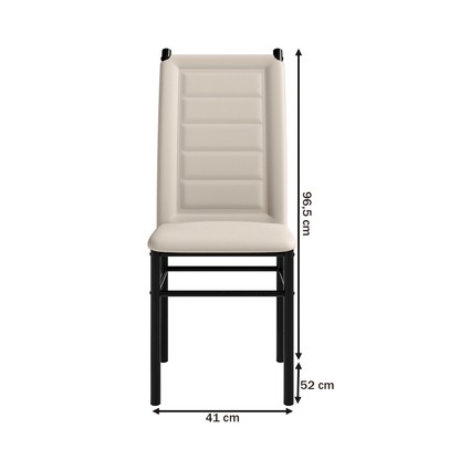 Mesa de Jantar 4 Lugares Belle Tokio Preto/Off White - Art Panta