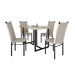 Mesa de Jantar 4 Lugares Belle Tokio Preto/Off White - Art Panta