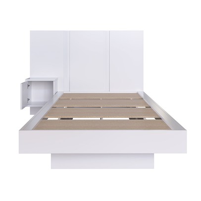 Cama Solteiro Zurique 1 Porta Branco - Art In Móveis