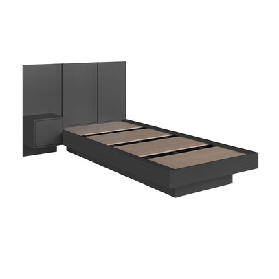 Cama Solteiro Zurique 1 Porta Grafite - Art In Móveis