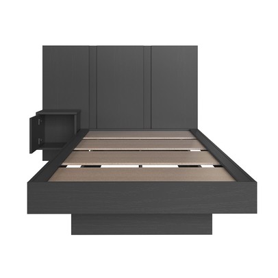 Cama Solteiro Zurique 1 Porta Grafite - Art In Móveis