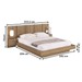 Cama Queen Zurique 2 Portas Mel - Art In Móveis