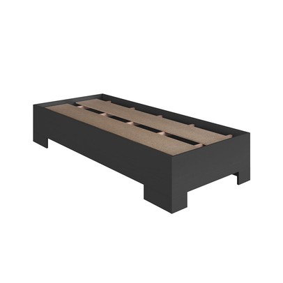 Cama Solteiro Xangai Grafite - Art In Móveis