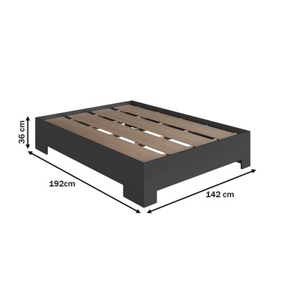 Cama Casal Xangai Grafite - Art In Móveis