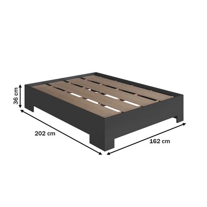 Cama Queen Xangai Grafite - Art In Móveis