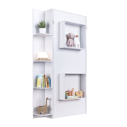 Cama Solteiro Vancouver Articulável 4 Prateleiras Branco - Art In Móveis