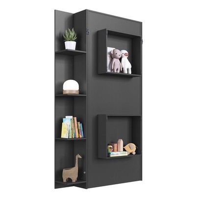 Cama Solteiro Vancouver Articulável 4 Prateleiras Grafite - Art In Móveis