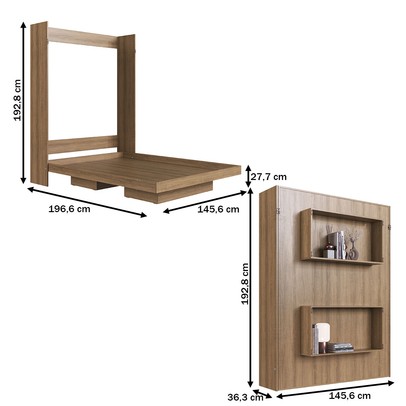 Cama Casal Vancouver Articulável Mel - Art In Móveis