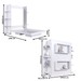 Cama Casal Vancouver Articulável 8 Prateleiras Branco - Art In Móveis
