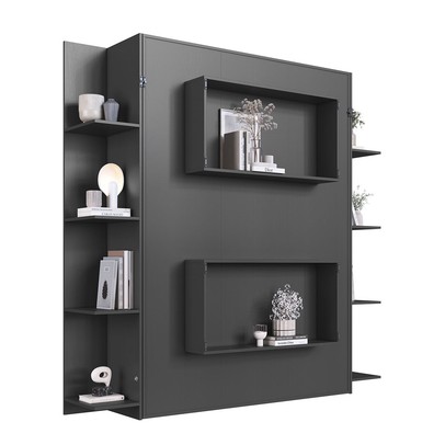 Cama Casal Vancouver Articulável 8 Prateleiras Grafite - Art In Móveis