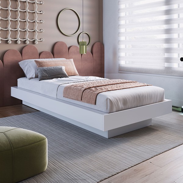 Cama Solteiro Zurique Branco - Art In Móveis