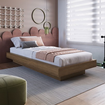 Cama Solteiro Zurique Mel - Art In Móveis