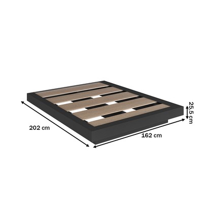 Cama Queen Zurique Grafite - Art In Móveis