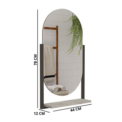 Espelho Decorativo Ori Metalon 100% Mdf Cimento - Mgm Móveis