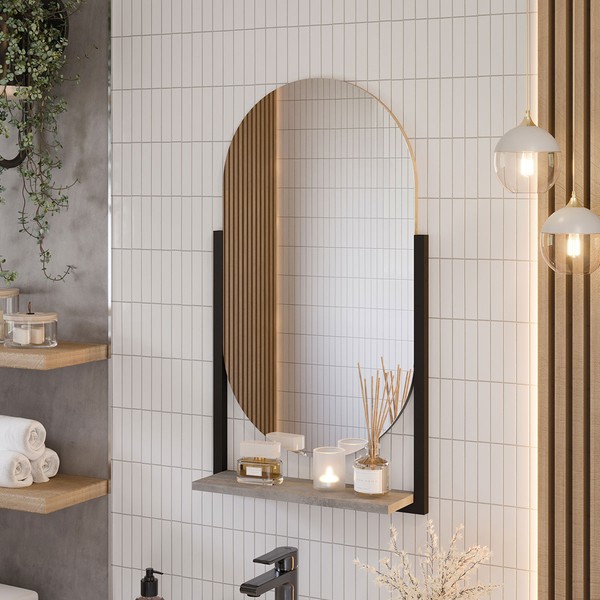 Espelho Decorativo Ori Metalon 100% Mdf Cimento - Mgm Móveis