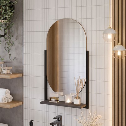 Espelho Decorativo Ori Metalon 100% Mdf Titanium - Mgm Móveis