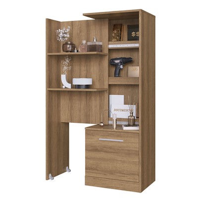 Estante para Livros Lock 1 Porta com Compartimento Oculto Mel - Art In Móveis